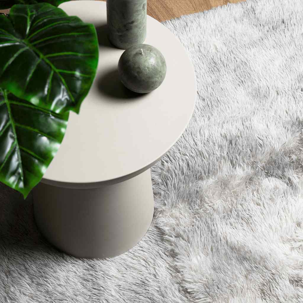 Teppich Shaggy Hochflor NAVARRA Silbergrau 160x230 cm Polyester